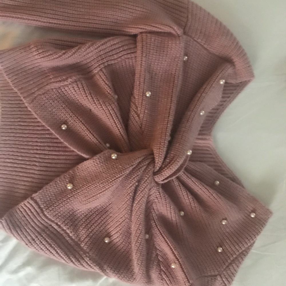 Pink long sleeved sweater